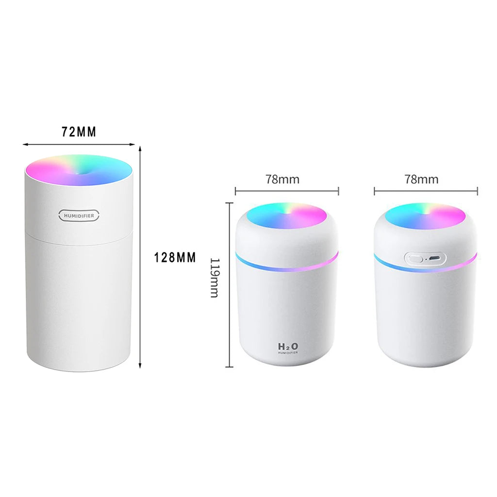 200/300ML Portable Air Humidifier Aroma Essential Oil Diffuser Mini Mute Humidifier With Night Light Car Air Humidifier for Home