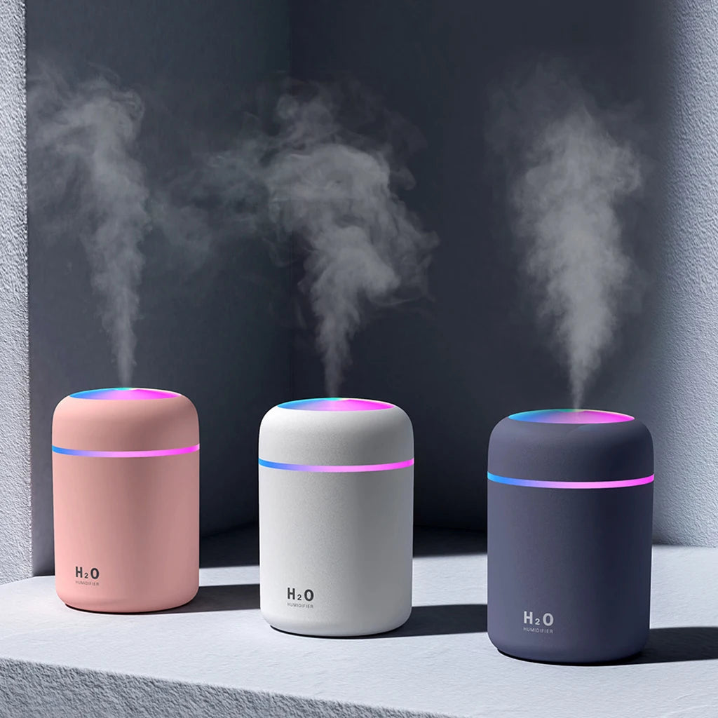 200/300ML Portable Air Humidifier Aroma Essential Oil Diffuser Mini Mute Humidifier With Night Light Car Air Humidifier for Home